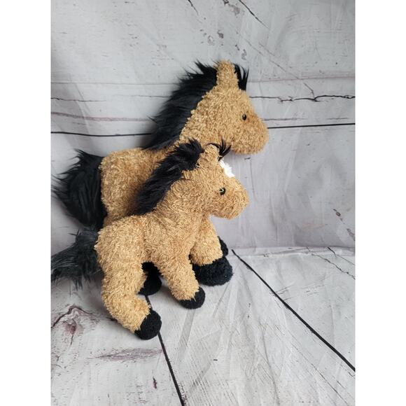 Douglas Cuddle Toy Tan Buckskin Pony/Horse Plush Soft Stuffed Toy Mom Baby - Picture 5 of 8
